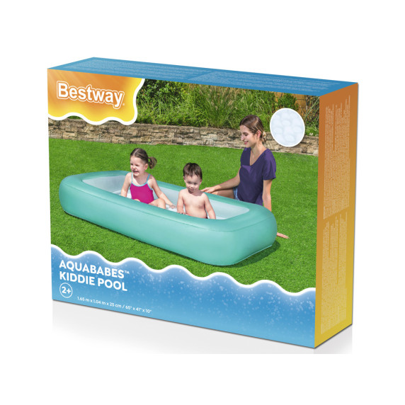 Piscină gonflabilă  165 x 104 x 25 cm - BESTWAY 51115 Aquababes Kiddie Pool - turcoaz