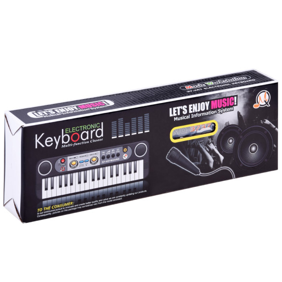 Sintetizator cu microfon pentru copii - Inlea4Fun ELECTRONIC KEYBOARD MQ-3737