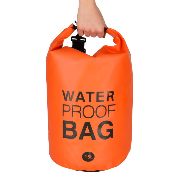 Geantă impermeabilă - 15 litri - Water proof bag - portocaliu