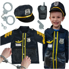 Costum de politie pentru copii cu accesorii 3-8 ani - Inlea4Fun POLICE Preview