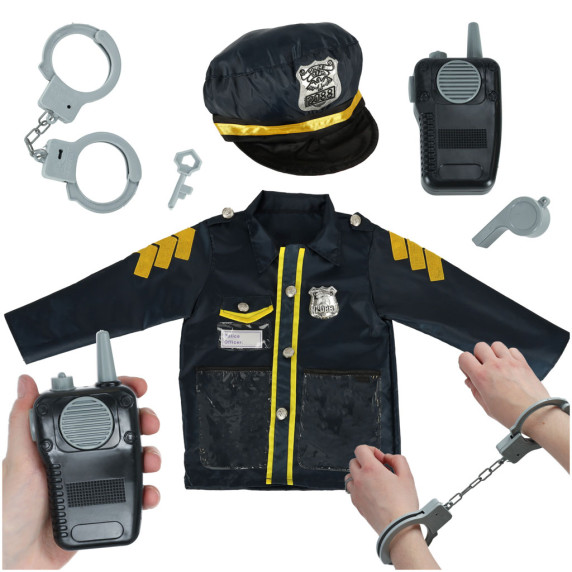 Costum de politie pentru copii cu accesorii 3-8 ani - Inlea4Fun POLICE