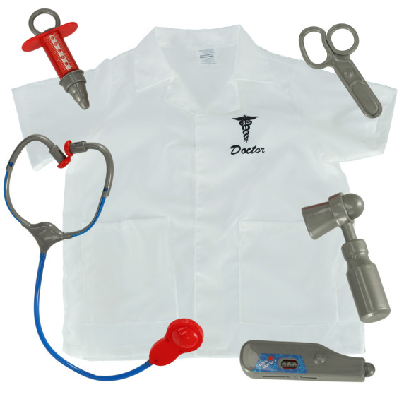 Costum medic pentru copii cu accesorii  pentru vârstele 3-8 ani - Inlea4Fun DOCTOR