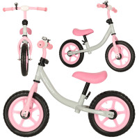 Bicicletă echilibru fără pedale TRIKE FIX Balance - albă și roz 