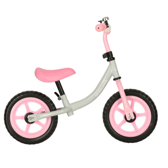 Bicicletă echilibru fără pedale TRIKE FIX Balance - albă și roz