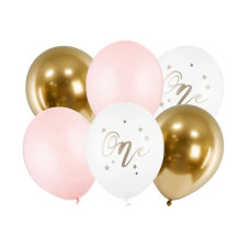 Baloane pentru prima aniversare - 6 baloane - 30 cm - PARTY DECO Preview