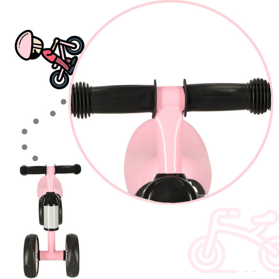 Bicicletă echilibru pentru copii - Trike Fix Tiny - roz