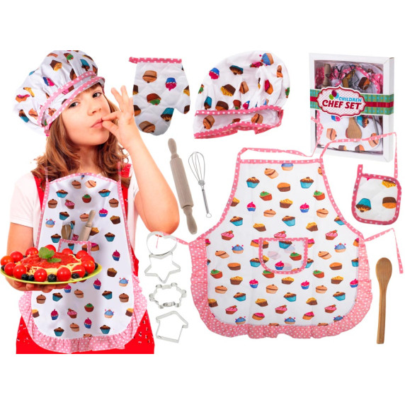 Sort bucătărie copii cu accesorii 11 piese -  Inlea4Fun SET COPII CHEF