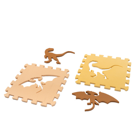 Covoraș de puzzle din spumă - 36 elemente -Inlea4Fun - dinozauri