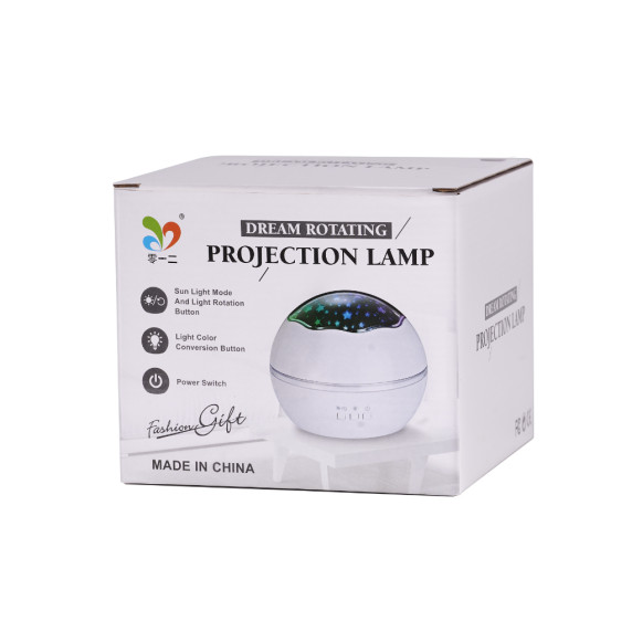 Lampa de noapte cu proiector - Inlea4Fun DREAM ROTATING PROJECTION LAMP