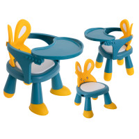 Scaun de masă bebe 2 în1 - albastru/galben 