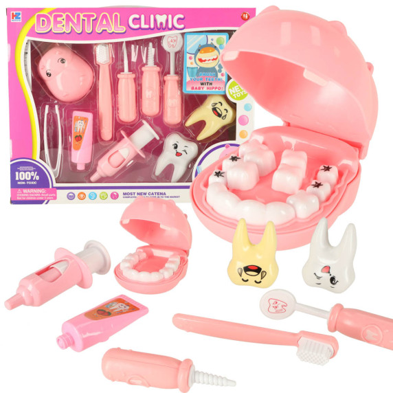 Set stomatologic pentru copii - Inlea4Fun DENTAL CLINIC - roz