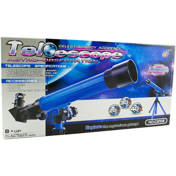 Telescop cu trepied pentru copii, 20x 30x 40x - Inlea4Fun TELESCOPE ASTRO-OBSERVATION