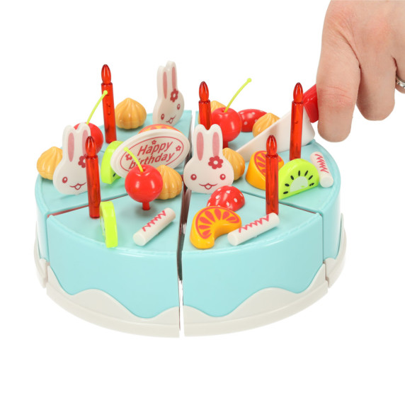 Tort pentru copii cu 75 de accesorii - Inlea4Fun DIY FRUITCAKE - albastru