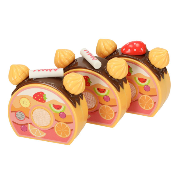 Tort pentru copii cu 75 de accesorii - Inlea4Fun DIY FRUITCAKE - albastru