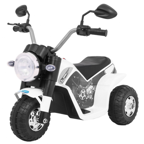 Motocicletă electrică pentru copii - Inlea4Fun MINI BIKE - alb