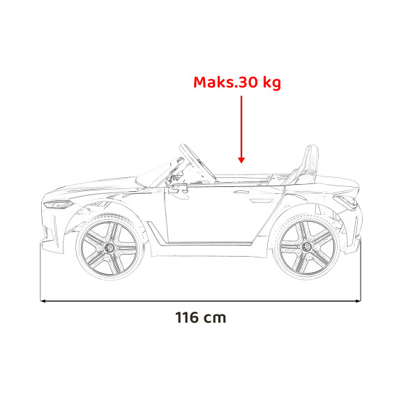 Mașină electrică BMW i4 - alb