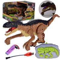 Dinozaur cu telecomandă -  Inlea4Fun DINOSAUR WORLD - marou 