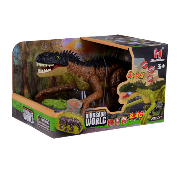 Dinozaur cu telecomandă -  Inlea4Fun DINOSAUR WORLD - marou