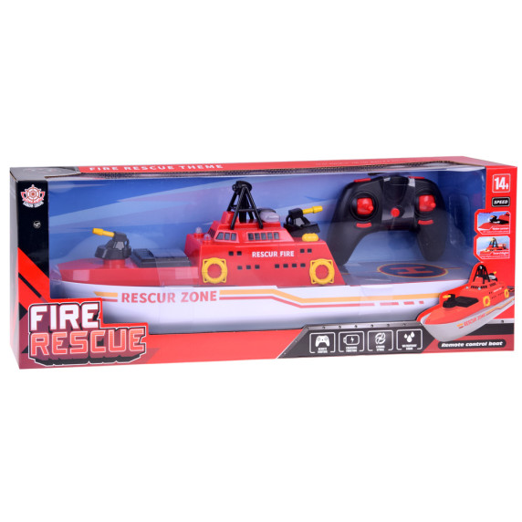 Barcă de pompieri cu efecte luminoase -  Inlea4Fun FIRE RESCUE