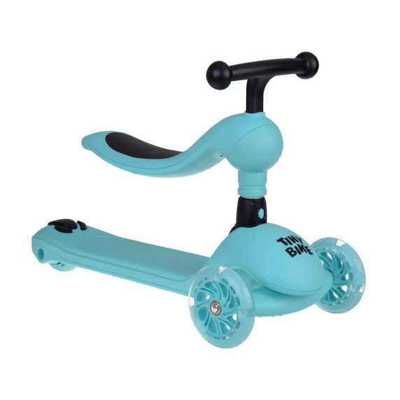 Trotineta  2 în 1 cu 3 roți - Inlea4Fun Tiny Bike - albastru deschis