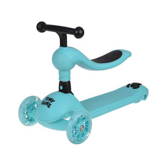 Trotineta  2 în 1 cu 3 roți - Inlea4Fun Tiny Bike - albastru deschis