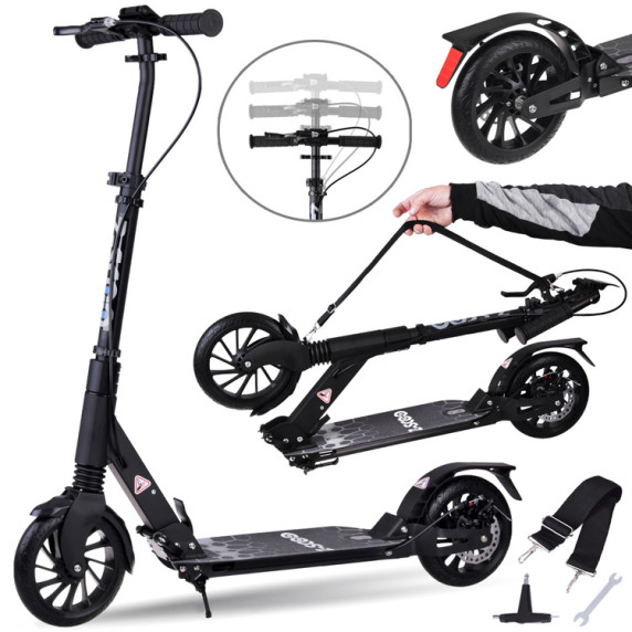 Trotineta  pliabilă - Inlea4Fun URBAN SCOOTER - negru