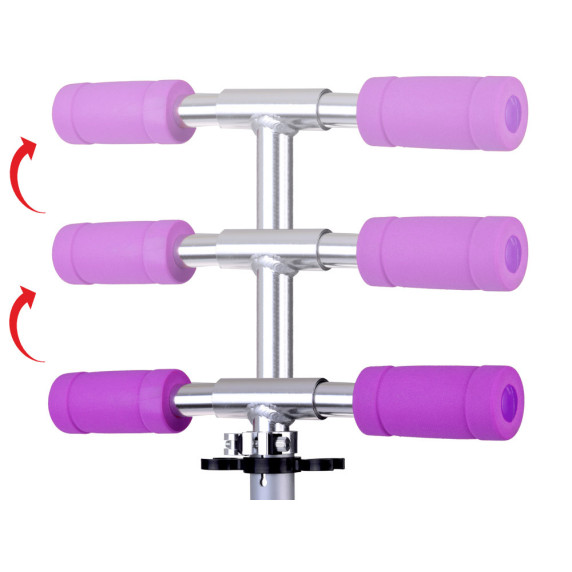 Trotinetă pliabilă cu roți luminoase - Inlea4Fun SP0786 - violet