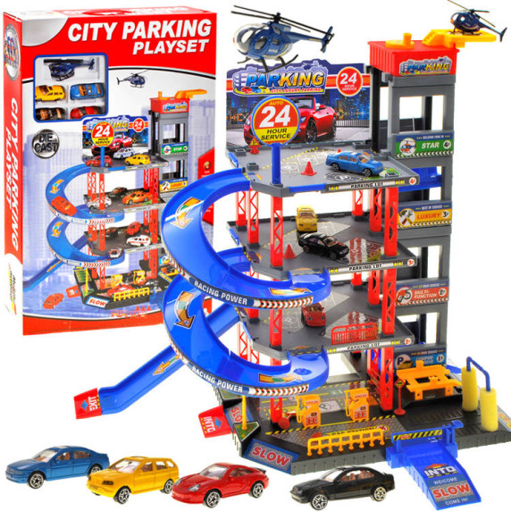 Garaj de parcare cu mai multe niveluri -  Inlea4Fun CITY PARKING PLAYSET ZA1859