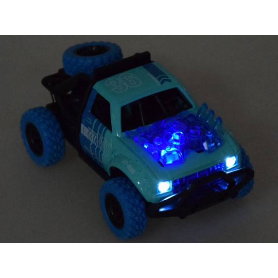 Mașină cascadorie Predator 4x4 - albastru