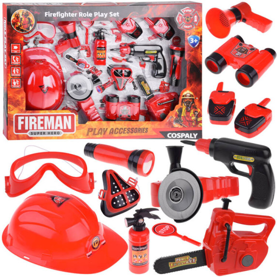 Set de pompier 13 buc pentru copii - Inlea4Fun FIREMAN