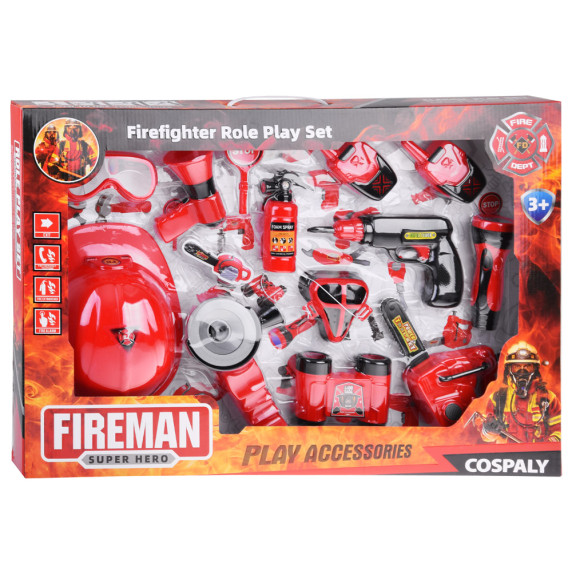 Set de pompier 13 buc pentru copii - Inlea4Fun FIREMAN