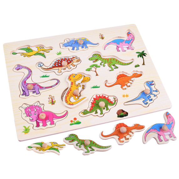 Puzzle din lemn - dinozauri -11 piese - ZA4723