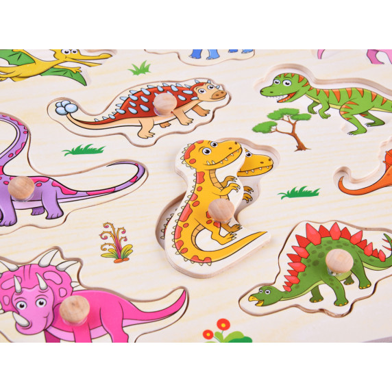 Puzzle din lemn - dinozauri -11 piese - ZA4723