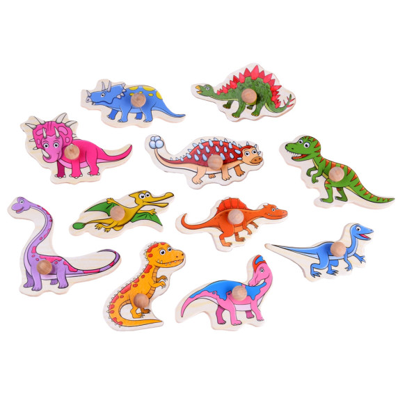 Puzzle din lemn - dinozauri -11 piese - ZA4723