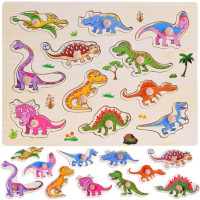 Puzzle din lemn - dinozauri -11 piese - ZA4723 