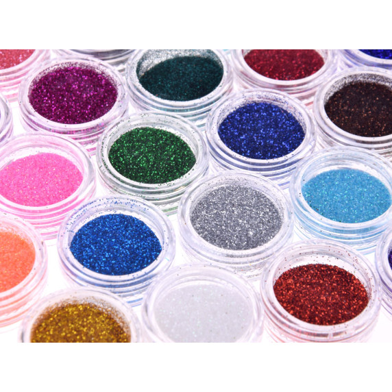 Set tatuaje cu sclipici în 24 de culori - Inlea4Fun GLITTER TATTOS KIT