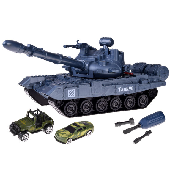 Set tanc cu două mașini -  Inlea4Fun ASSEMBLY ZONE Military Tank