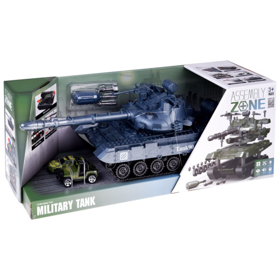 Set tanc cu două mașini -  Inlea4Fun ASSEMBLY ZONE Military Tank