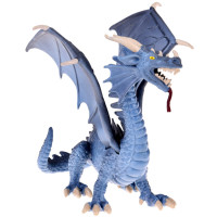 Figurină Dragon Gri Majestic cu aripi flexibile - Inlea4Fun 