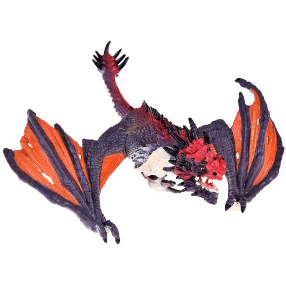 Figurină  Dragon  21 cm Inlea4Fun - gri /portocaliu