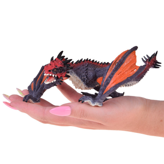 Figurină  Dragon  21 cm Inlea4Fun - gri /portocaliu