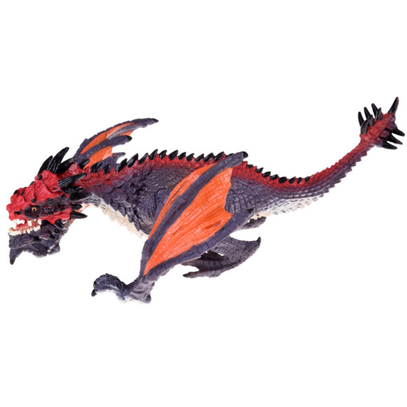 Figurină  Dragon  21 cm Inlea4Fun - gri /portocaliu