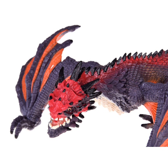 Figurină  Dragon  21 cm Inlea4Fun - gri /portocaliu