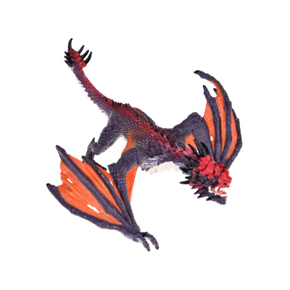 Figurină  Dragon  21 cm Inlea4Fun - gri /portocaliu