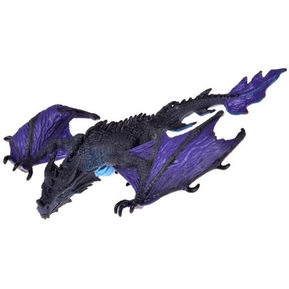 Figurină Dragon 20 cm Inlea4Fun - negru/mov