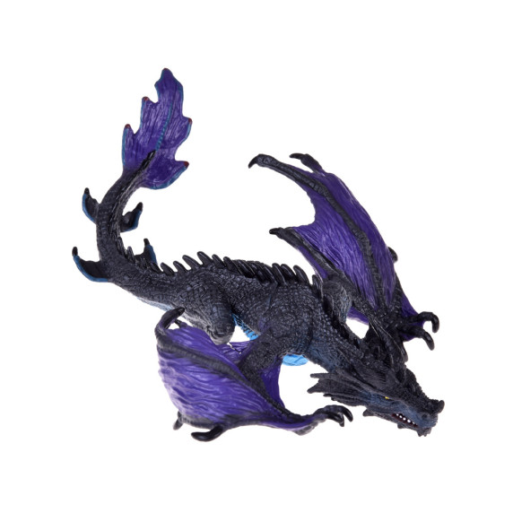 Figurină Dragon 20 cm Inlea4Fun - negru/mov