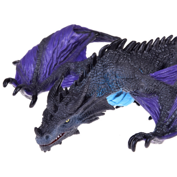 Figurină Dragon 20 cm Inlea4Fun - negru/mov