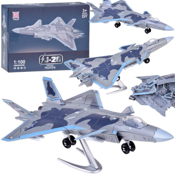 Set avion de luptă -  J-20 1:100 Inlea4Fun STEALTH FIGHTER