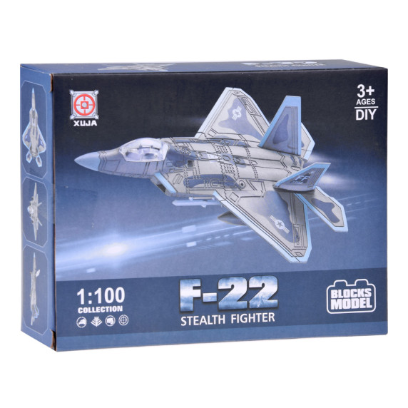 Set avion cu reacție model F-22 1:100  - Inlea4Fun STEALTH FIGHTER