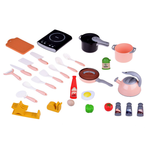 Set ustensile de bucatarie cu aragaz si accesorii - Inlea4Fun HAPPY LITTLE CHEF